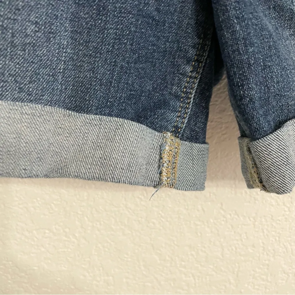 Old Navy Womens Shorts Blue Jean Denim Mid Rise Cuff Hem  Stretch Size 10 - Image 8