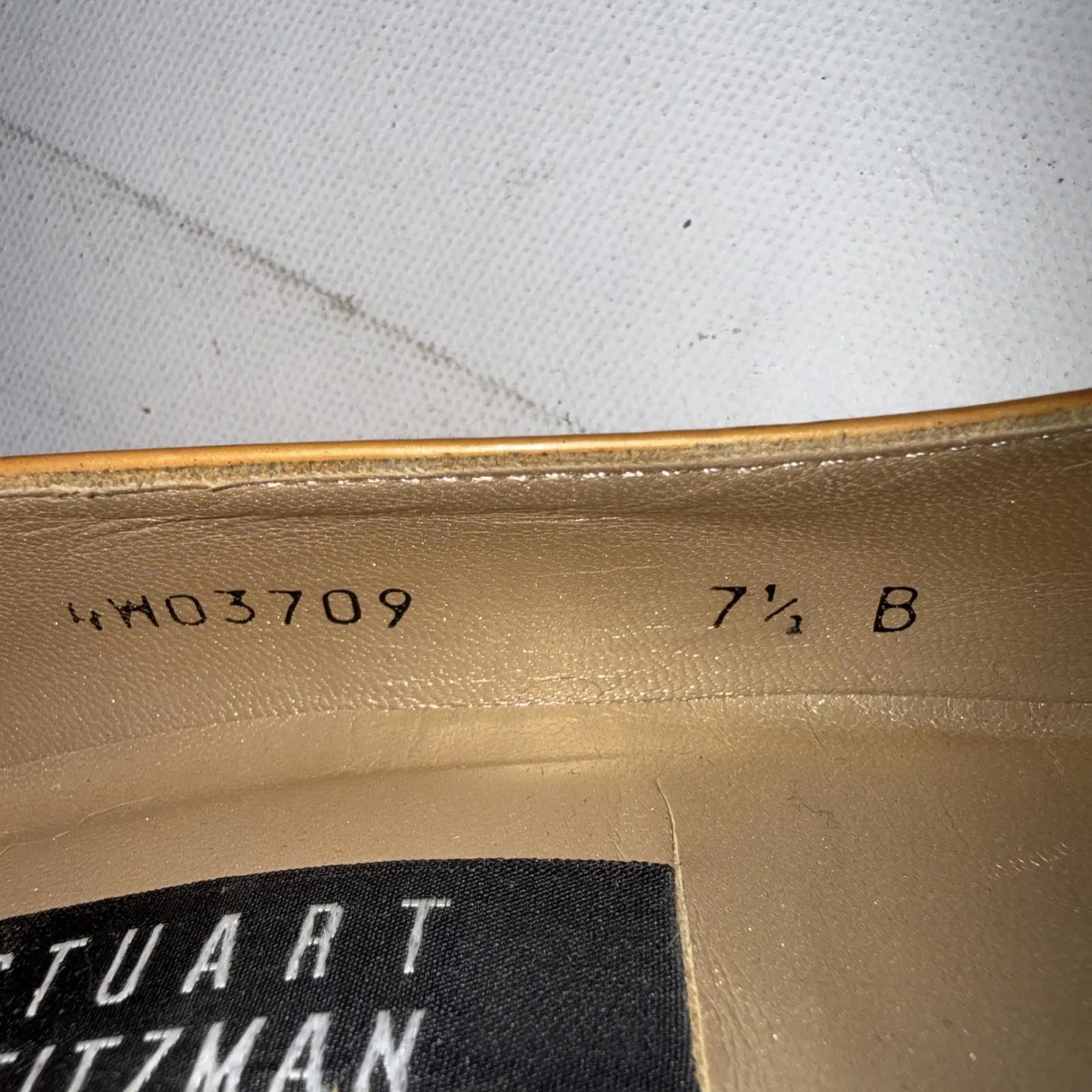 Stuart Weitzman Vintage Y2K 90s Old Money Yellow Gold Point Capped Toe Heels 7.5 - Image 10