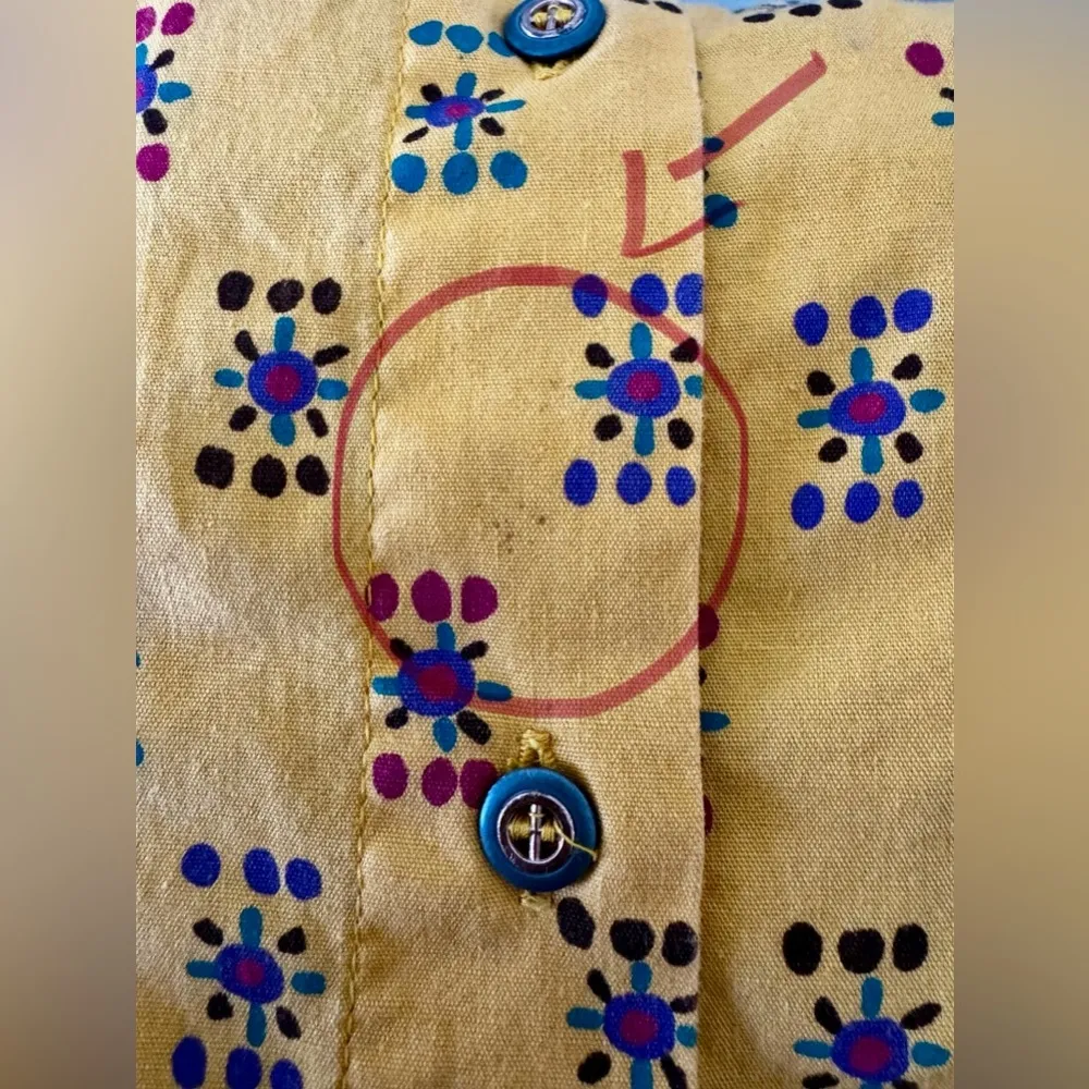 Vintage Clementine 80’s Patterned woman’s Shirt 👚 Orange Size L - Image 11