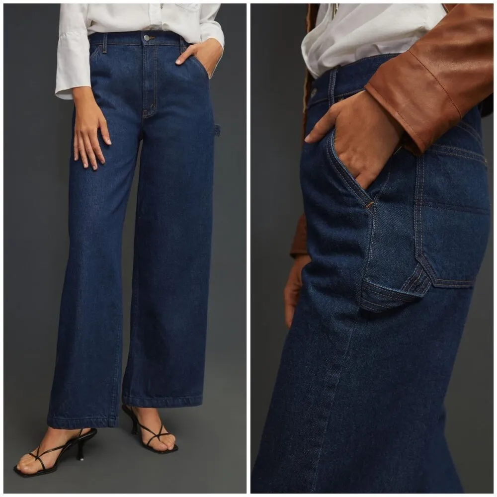 💕MOTHER SNACKS💕 The Fun Dip Utility Puddle Jeans ~ Cold Brew 29 NWT - Image 9