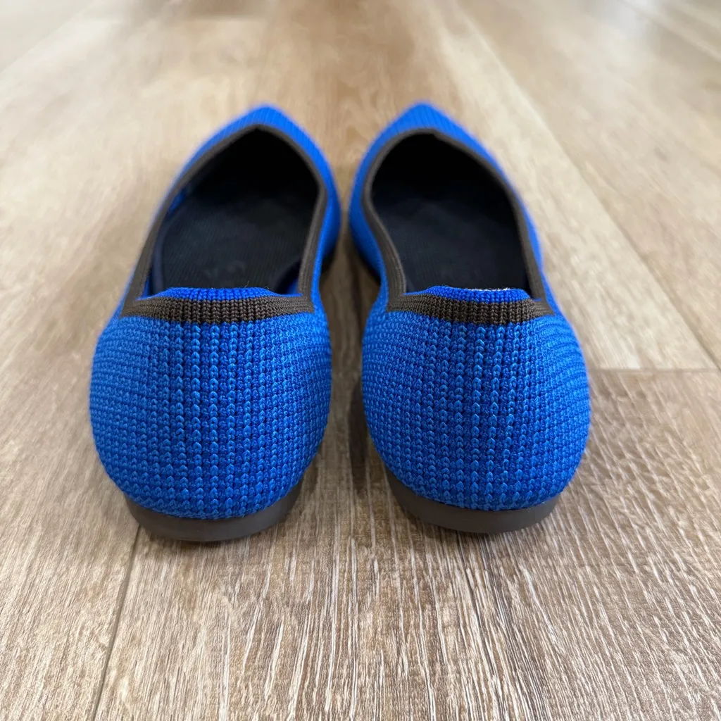 Rothy’s The Point Lazuli Blue Black Flats Slip On Shoes Women’s Size 7.5 - Image 5