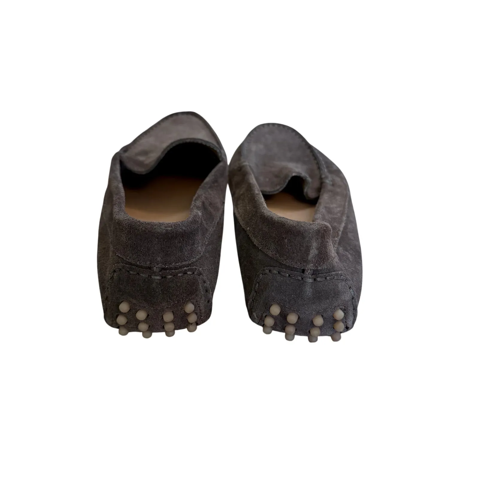 M. Gemi The Felize Brown Gray Suede Driving Loafers Size 37 US 6.5 - Image 5