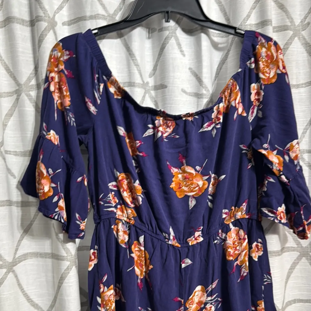 Xhilaration Navy Floral Print Romper - Image 7