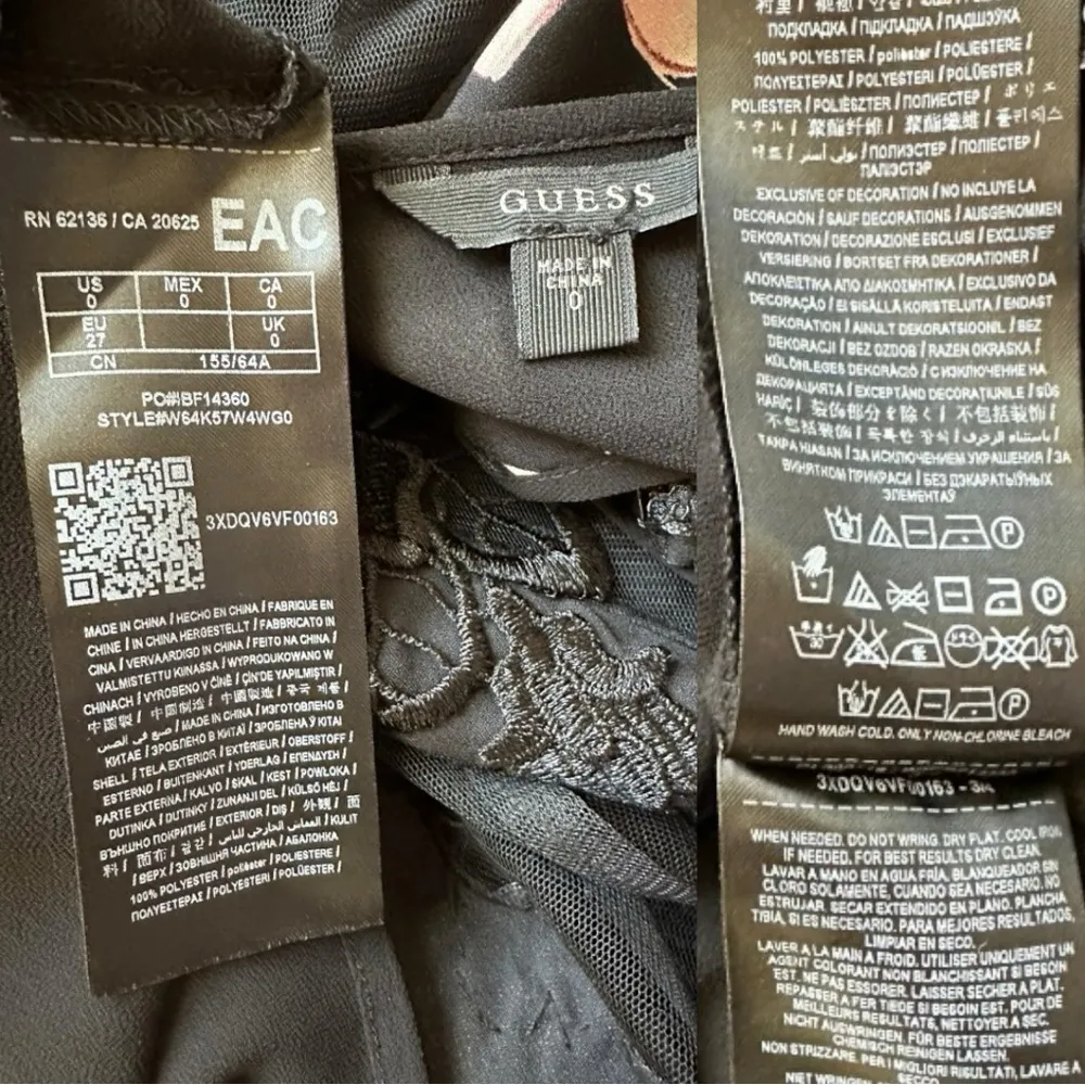 Guess Aluara Women's Black Pink Floral Embroidered Sexy Halter Midi Dress Size 0 - Image 10