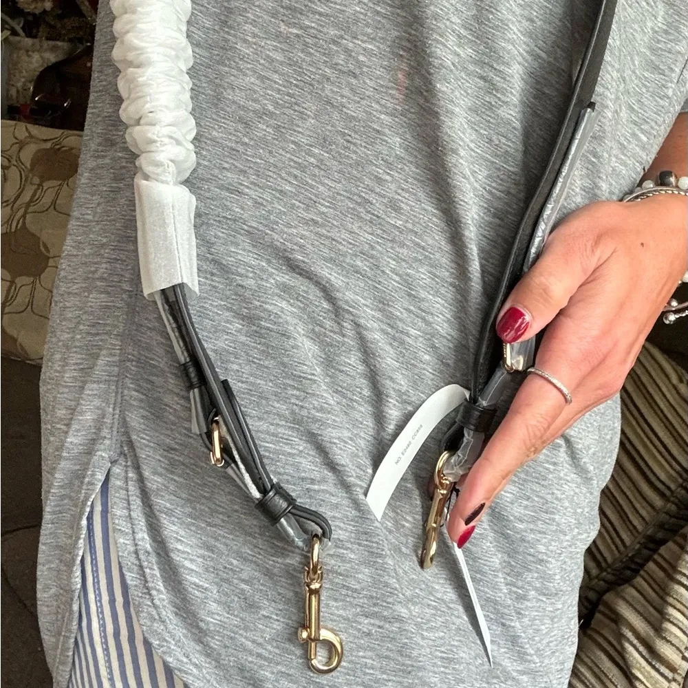 Authentic COACH Pebbled leather 1.75"W adjustable clasp bag belt - Image 5