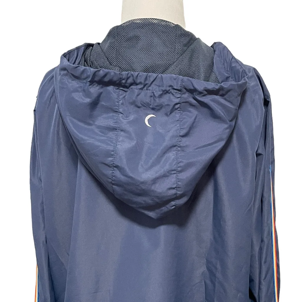 ZYIA Navy Rainbow Bomber Windbreaker Jacket M - Image 10