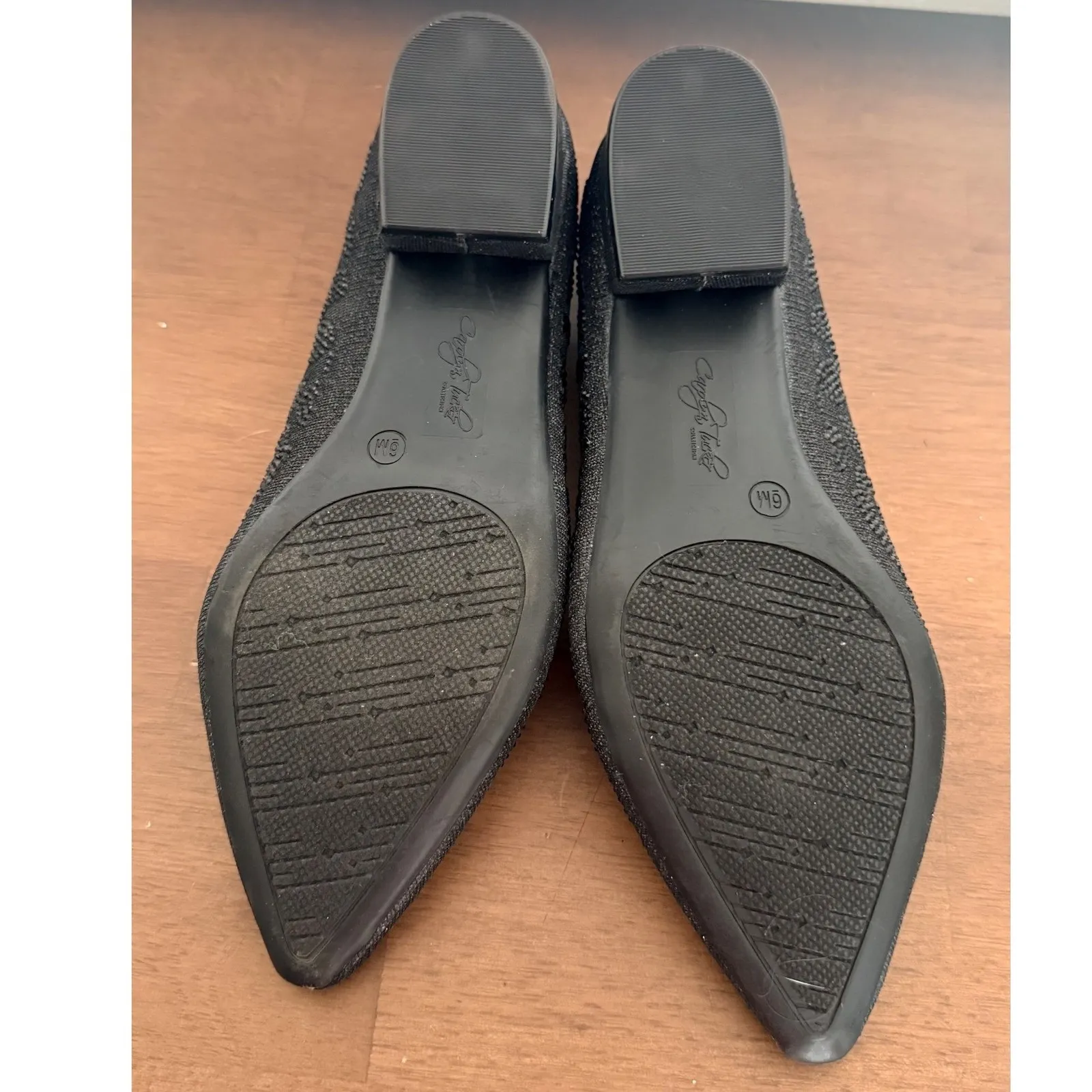 Carolyn Tucker Women Black Leopard Sparkle Pointed Toe Low Block Heels Shoes 6 - Image 8