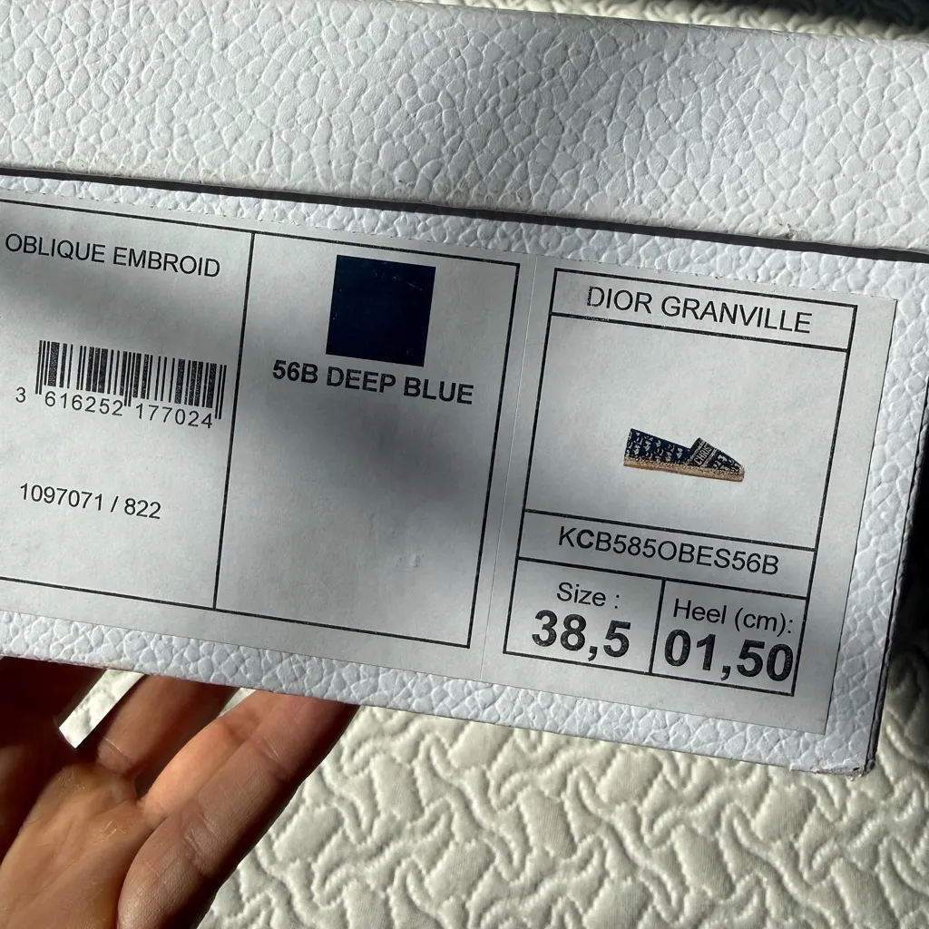 Dior | Granville Deep Blue Espadrilles 38.5 - Image 8