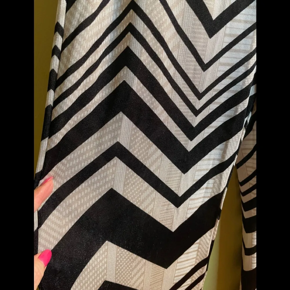 Chevron Sheer Pants With Shorts Underneath Tan Size M - Image 3