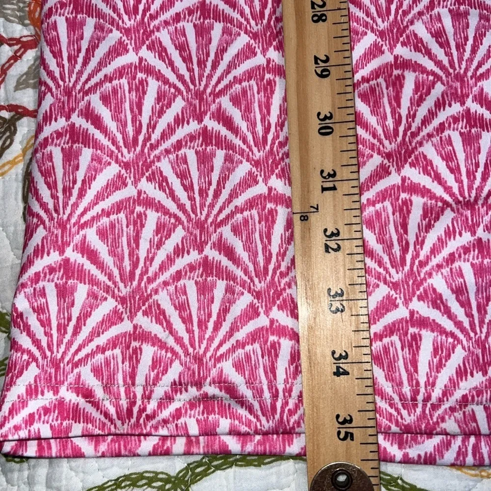 Stella Parker sz medium sleeveless sheath dress pink shell pattern with pockets - Image 6