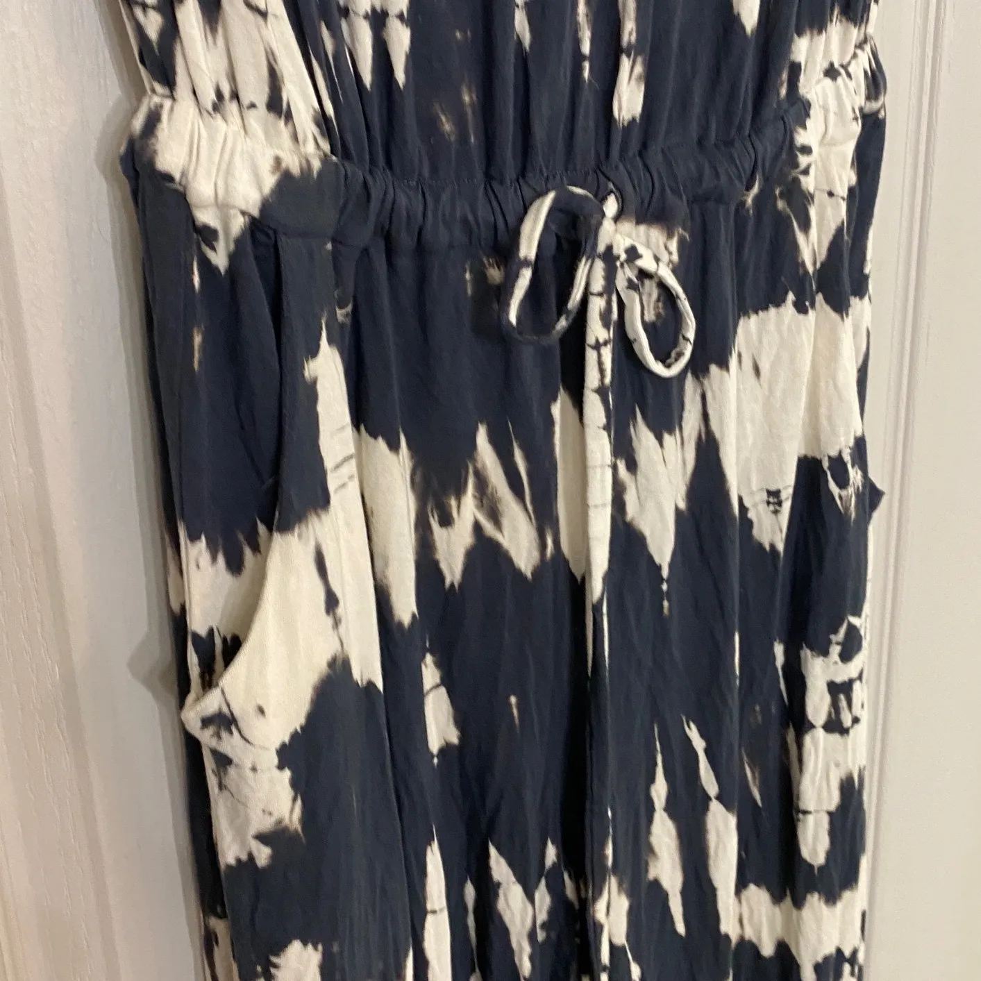 Young Fabulous & Broke Tie Dye Strapless Jumpsuit Jogger Pants Black White S - Image 11