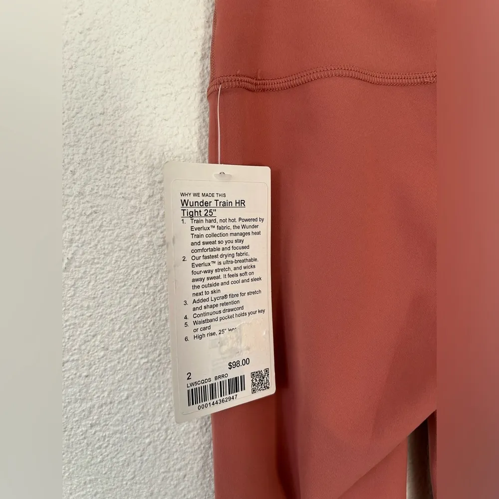 Lululemon Wunder Train High-Rise Tight 25"
Brier Rose Sz 2 - Image 7