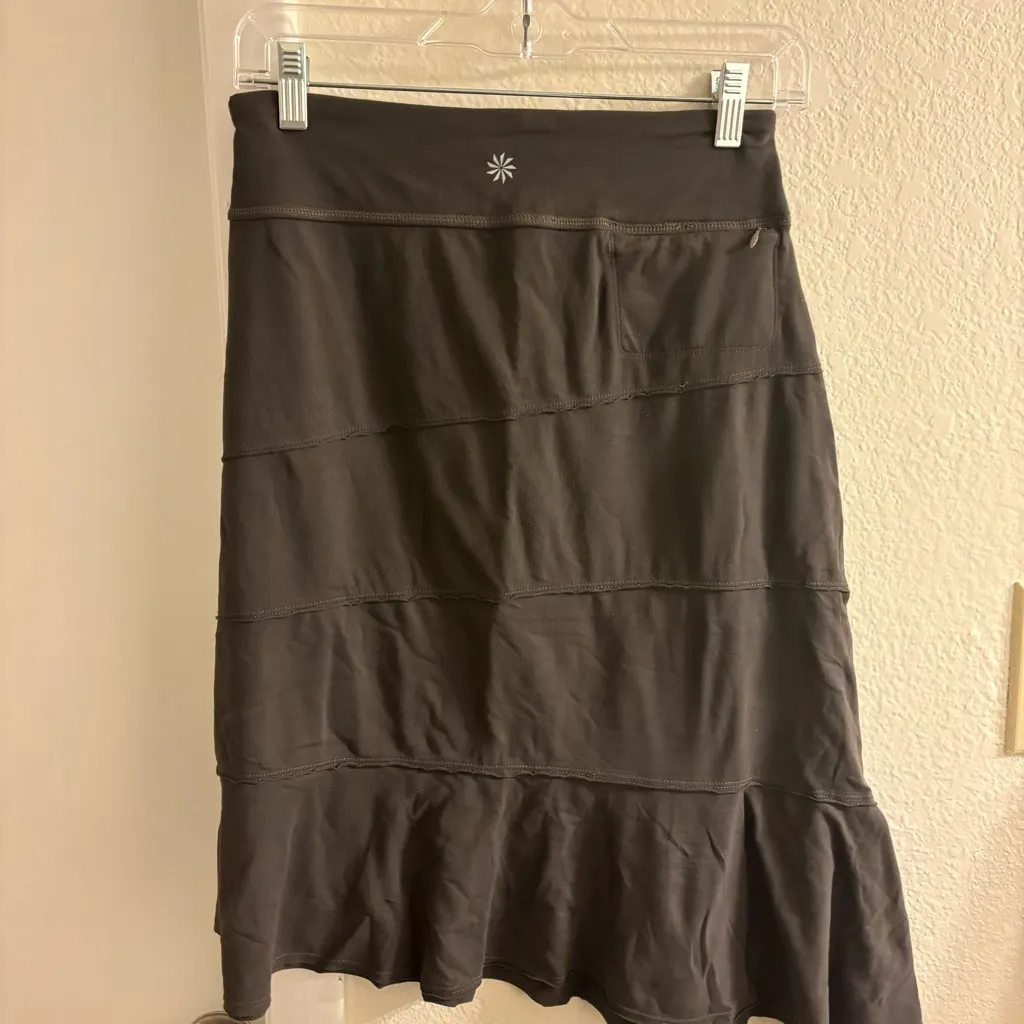 Lot of 2 Athleta flare skirts navy blue & dark gray — size XS petite (XSP) - Image 3