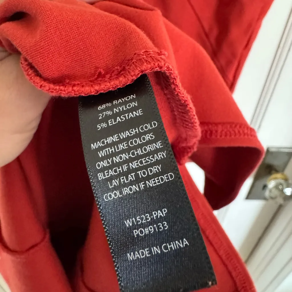 Betabrand rust orange sleeveless dress with pockets size large - Image 8