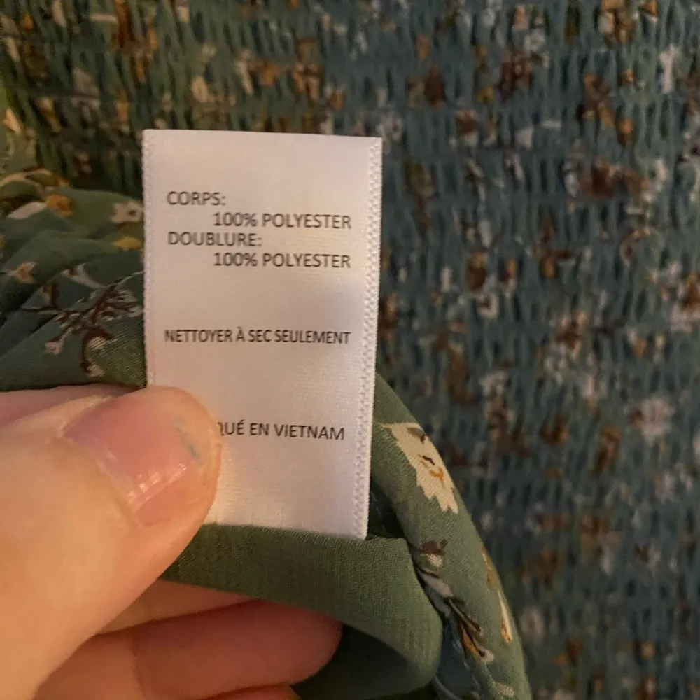 ASTR the Label Sage Green and Brown Floral Ruched Square Neck Top, Size Medium - Image 11