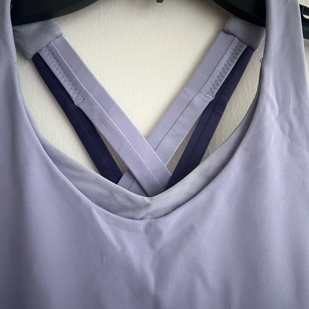 Lululemon Stash N Run Berry Mist Blue Running Strappy Tank Top - Image 9