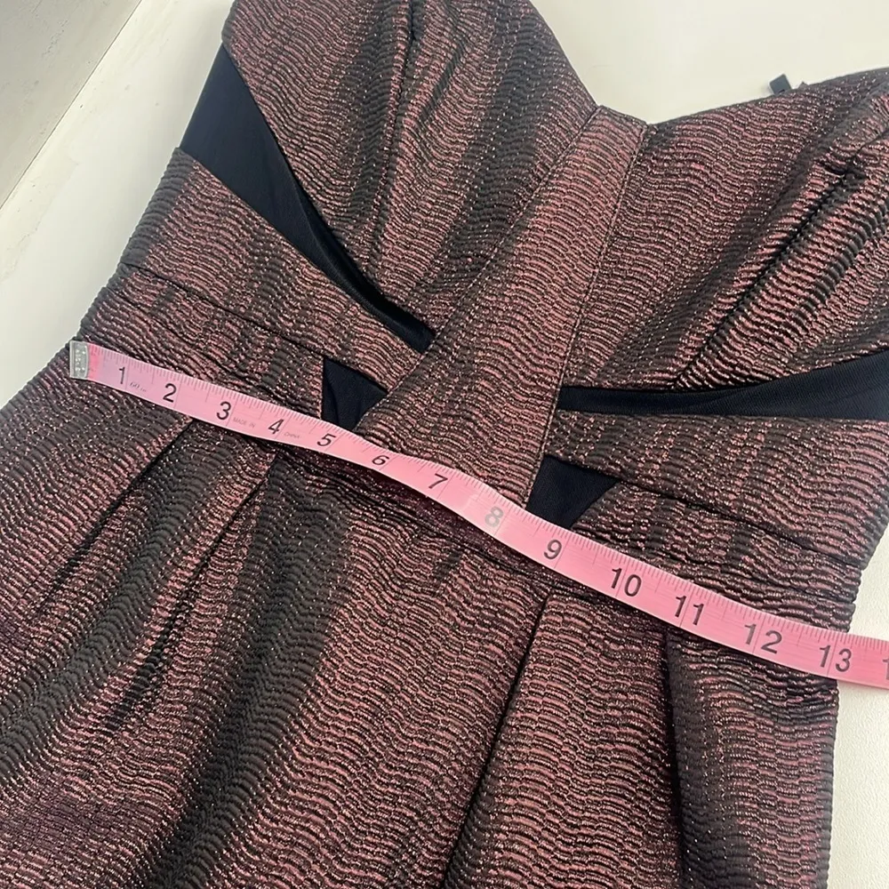 NWT holiday party dress sparkly strapless bustier sweetheart neckline mesh area - Image 4