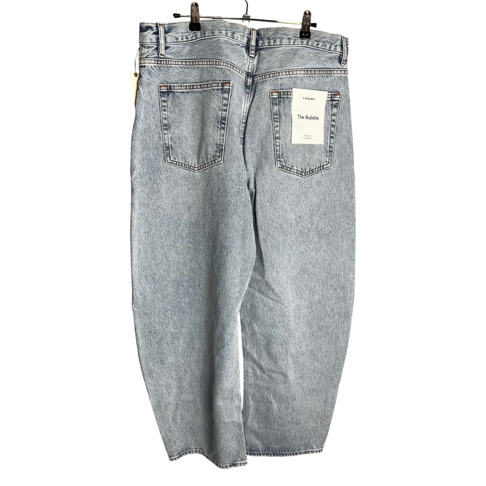 NWT Frame The Bubble Jeans‎ Size 32 High Rise Tapered Barrel Leg - Image 11