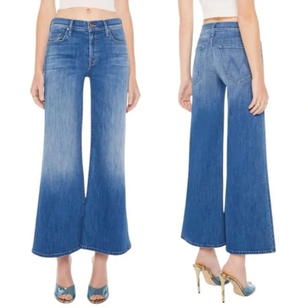 MOTHER The Down Low Twister Ankle Flare Jeans Women’s Size 30 Blue - Image 2