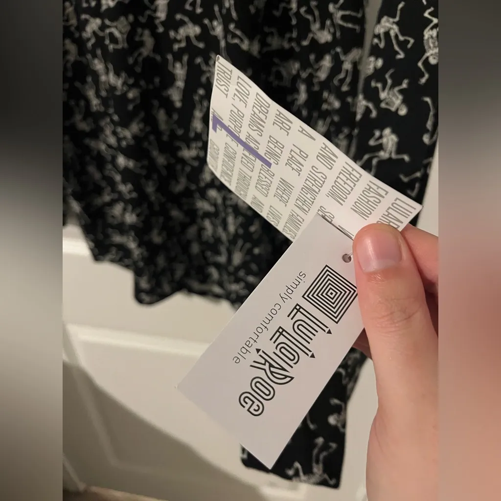 Lularoe Skeletons Amber Lightweight Hoodie Dancing Bones SkullHalloween Sz L NWT - Image 14