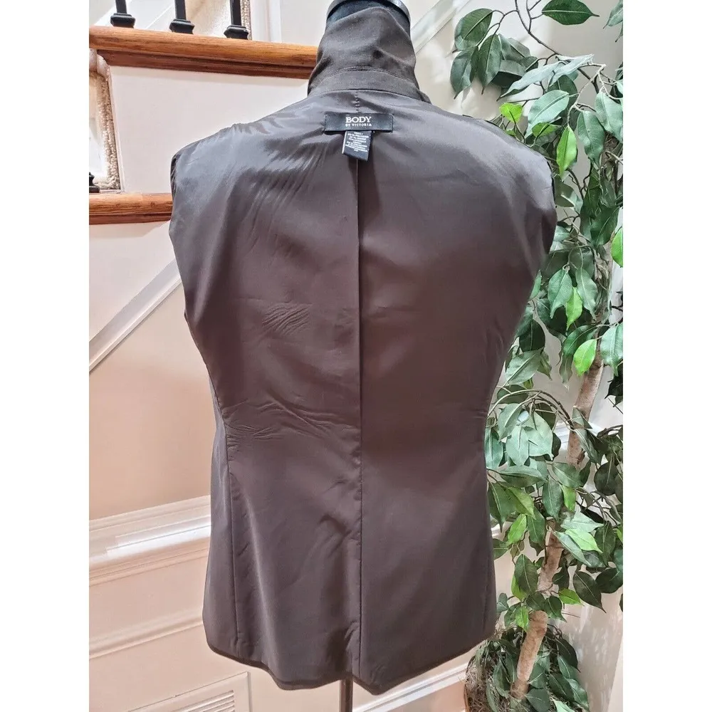 Body by Victoria Women Brown Polyester Single Breasted Long Sleeve Blazer 12 - Image 8