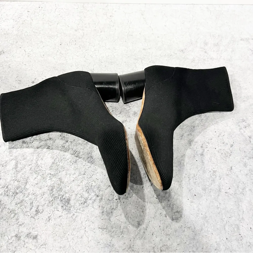 Vince Tasha Black Knit Modern Sock Bootie Size 8 - Image 5