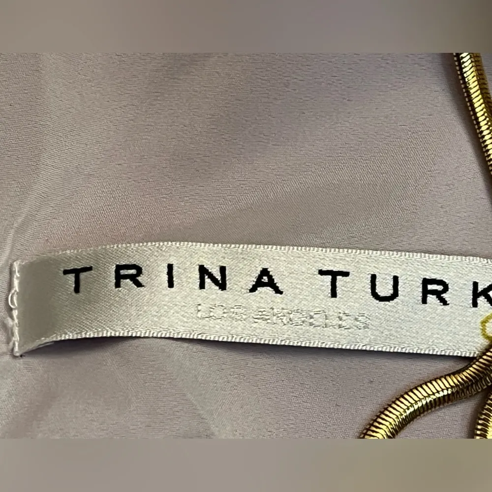 Trina Turk Felisha chain link halter dress in Dewberry - Image 5