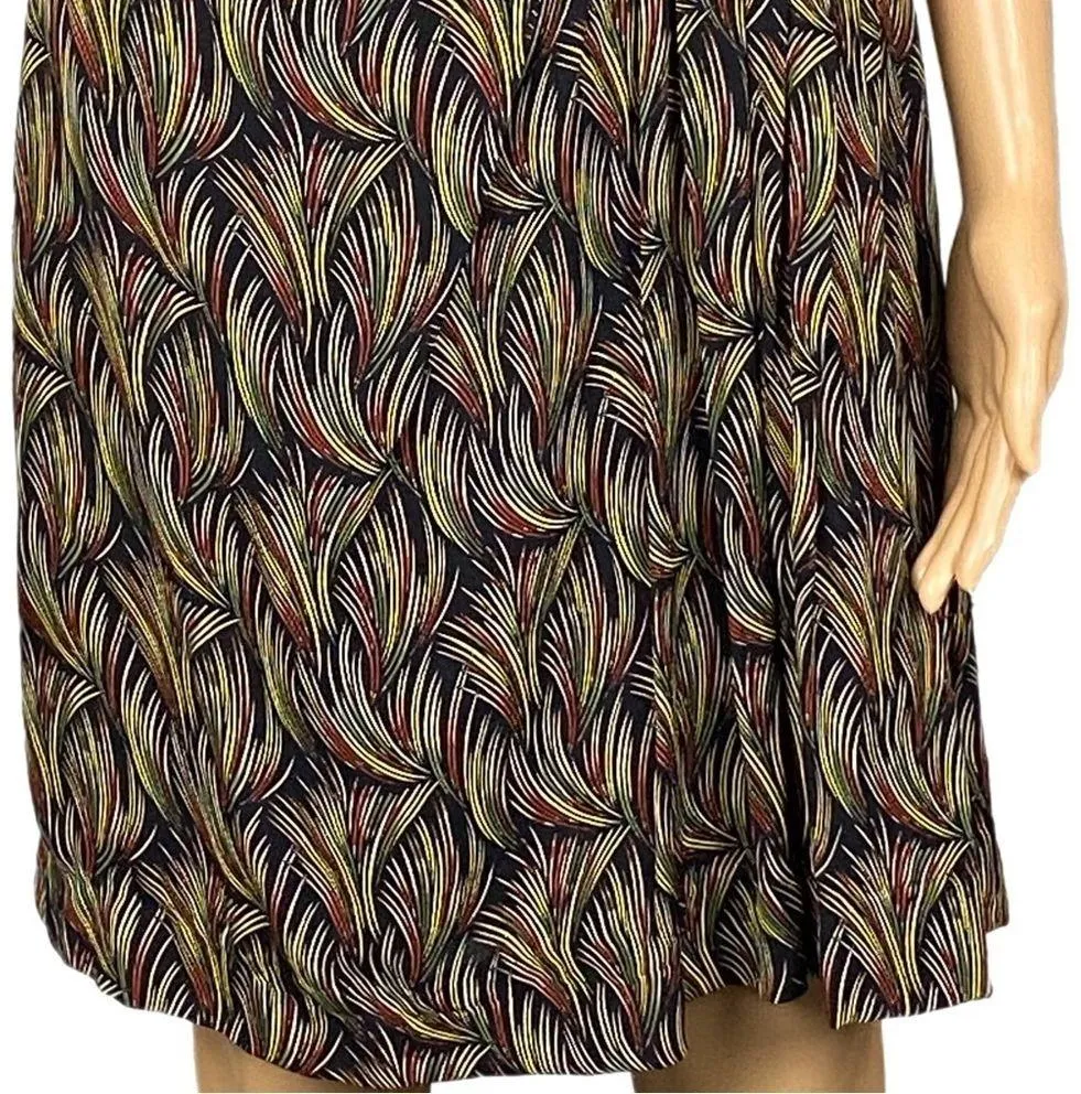MOULINETTE SOEURS/ANTHROPOLOGIE “Silk Feather Dress” in 100% Silk. Size 6. EUC - Image 5