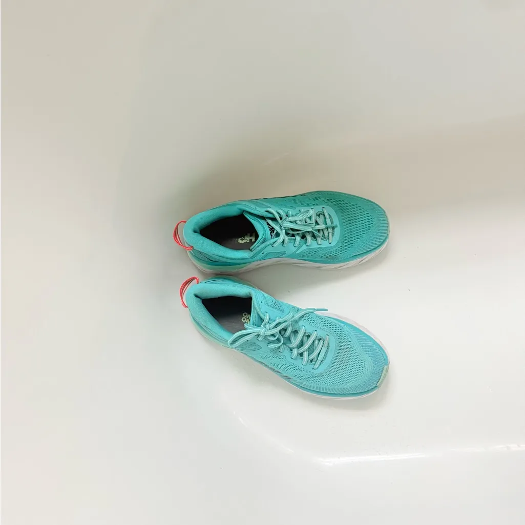 HOKA Clifton 8 Women’s Running Shoes – Blue Glass / Aqua – Size 10.5 - Image 7