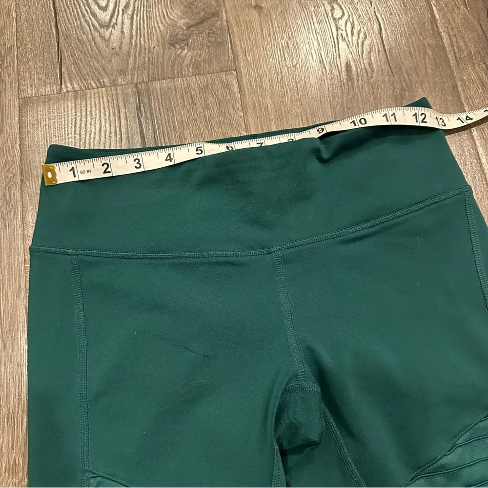 Alo Yoga Pants High Waisted Moto Leggings Size XS Green Workout Gym Activewear - Image 10