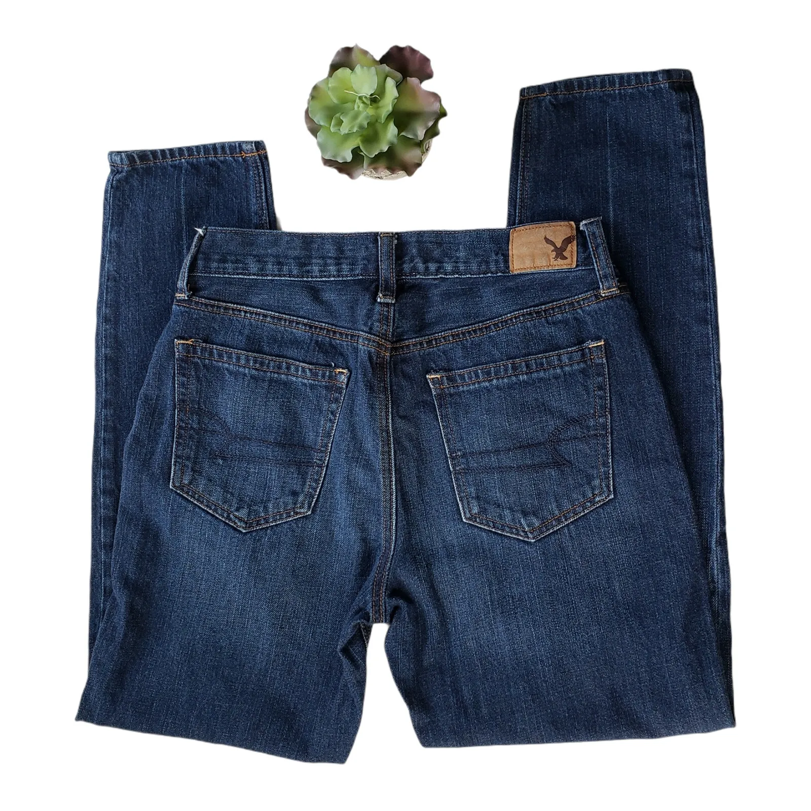 American Eagle Y2K Button-fly Womens Jeans Sz 4 Vintage Preppy Hi-Rise Mom - Image 5