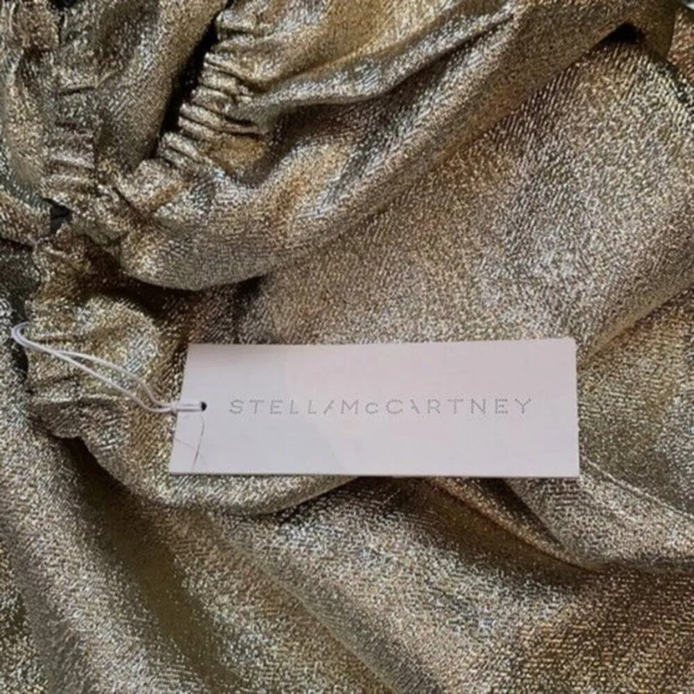 Stella McCartney Lurex Gathered Brynn skirt Gold size 4 - Image 10