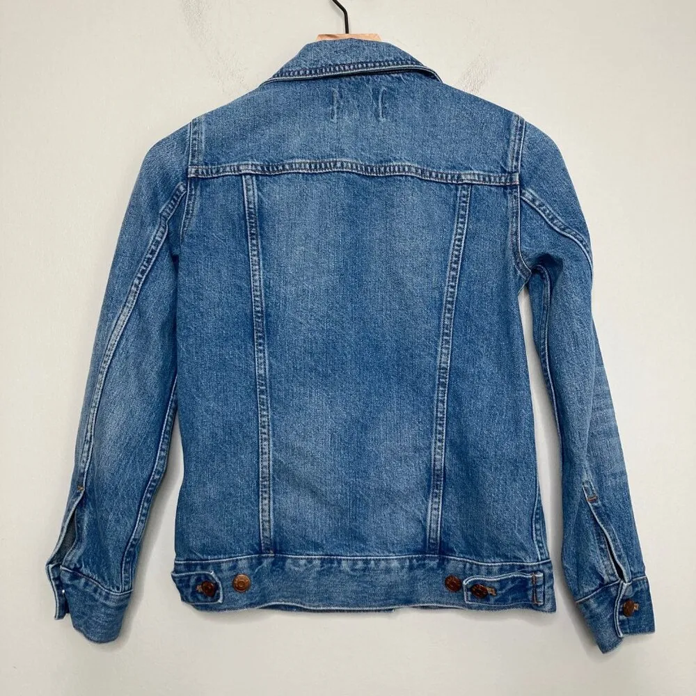 The Jean Jacket Pinter Wash XS Classic Blue Denim Pockets 100% Cotton - Image 4