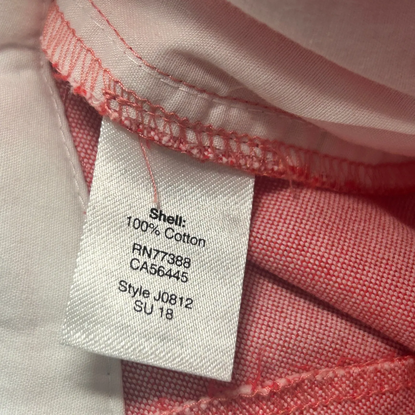 NWT J.Crew Broken-In Cotton Chino 5" Shorts Red Poppy 14 High Rise Summer Casual - Image 6