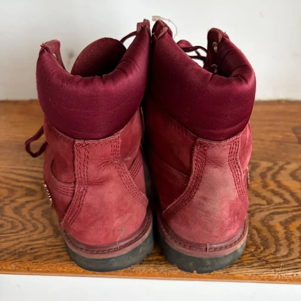 Timberland Velvet Accent Premium Waterproof Boot Size 7 Worn Condition - Image 3