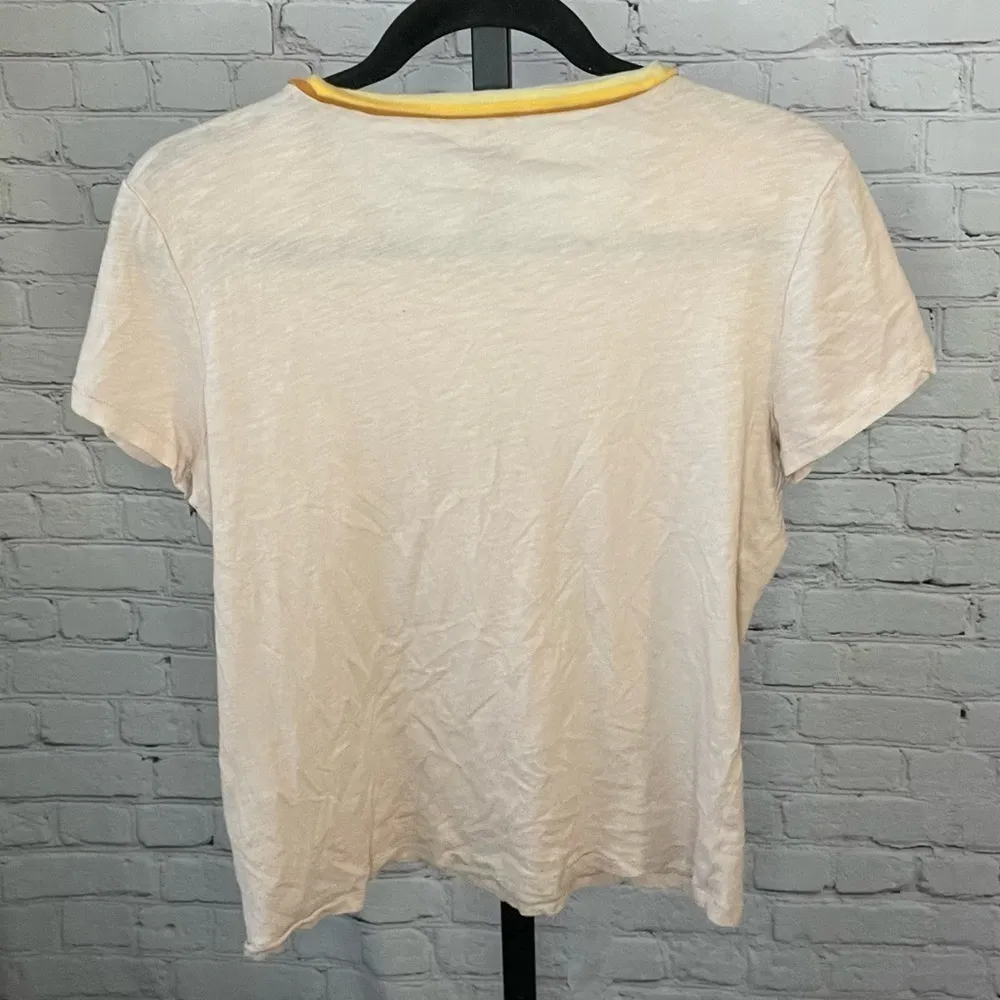 Madewell: Whisper Cotton Ringer Light Pink Size Medium - Image 2