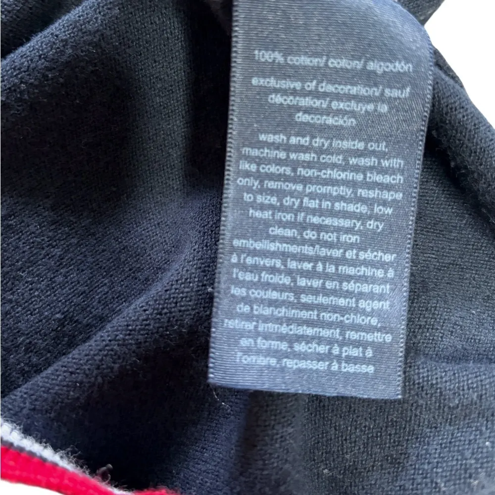 Tommy Hilfiger Crew Neck Long Sleeve Star Embellished Cotton Pullover Sweater - Image 5