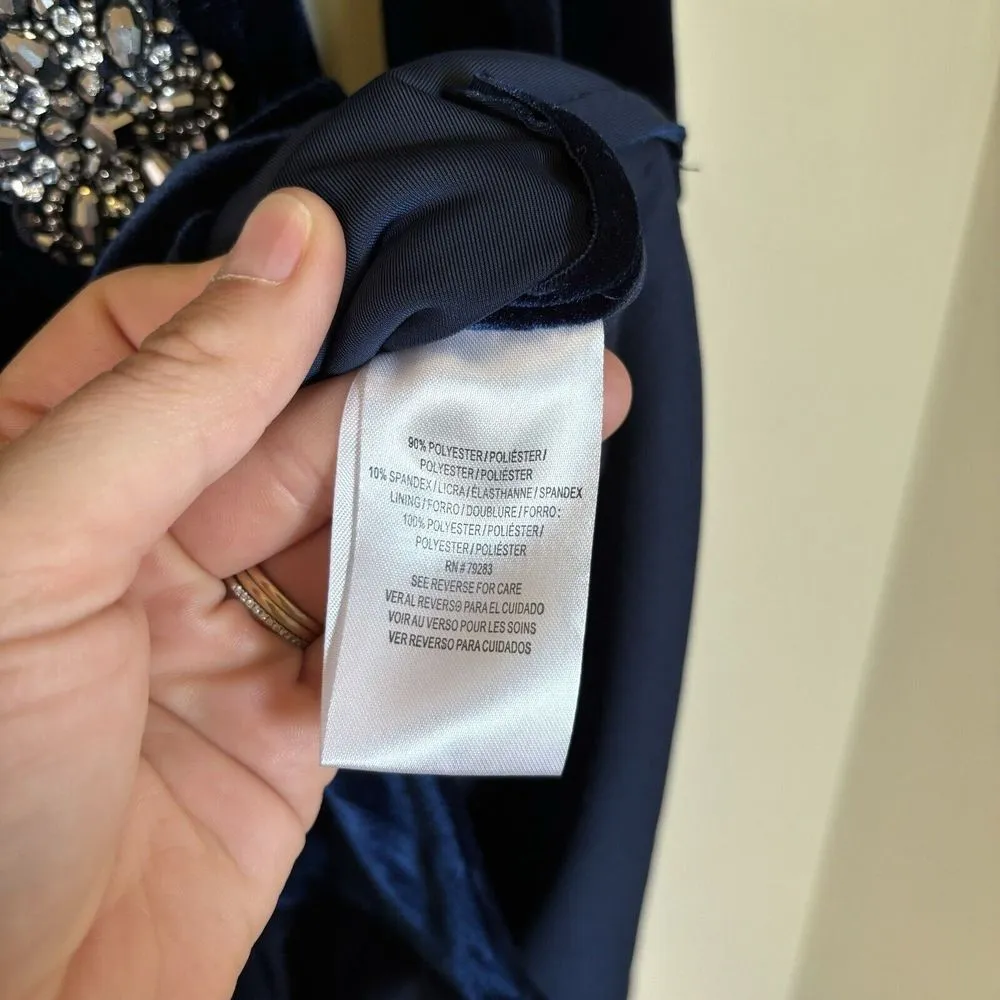 Alex Evenings Women's Side-Ruched Velvet Jewel Dress size 8 mother of the‎ bride - Image 8