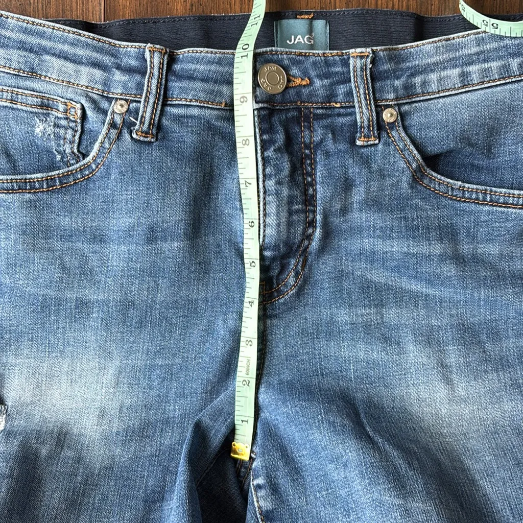 JAG Carter Relaxed Mid Rise Girlfriend Jeans Size 10 Elastic Waist - Image 12