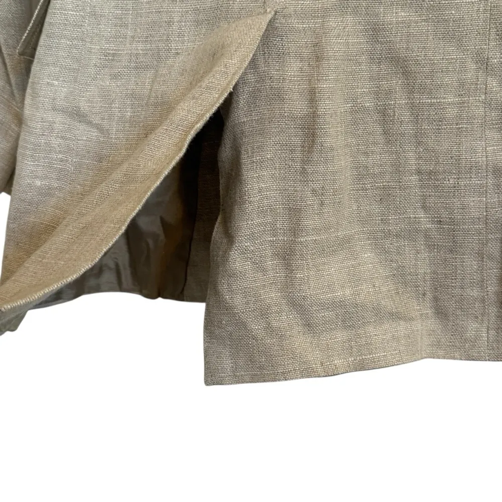 Polo Ralph Lauren Vintage Tweed/Linen Blazer Women’s 10 – Beige Made in USA ‘80s - Image 7