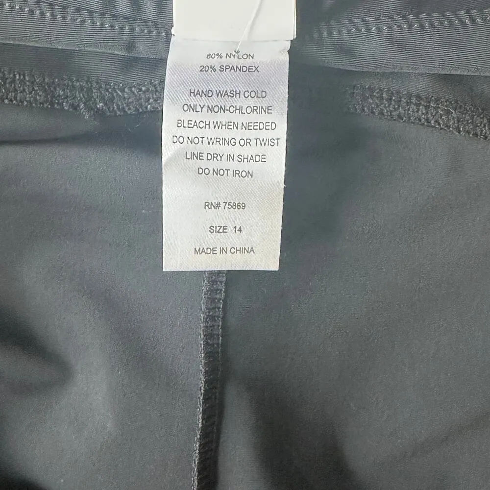 NWT Sweet Escape Swim Skirt Womens 14 Black Mini Full Coverage - Image 5