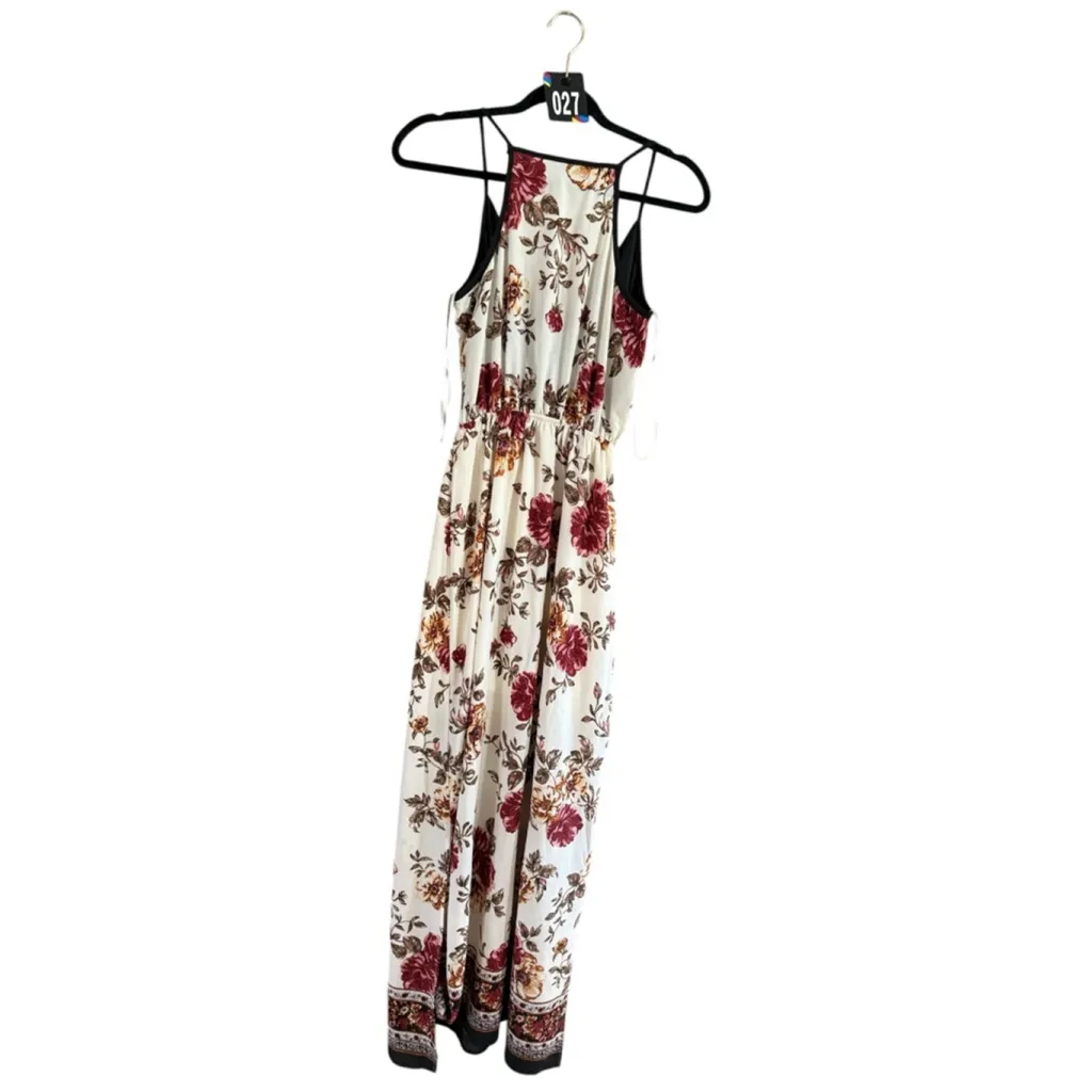 Women's DREAM OF ME White Red Floral Maxi Dress S - Image 4
