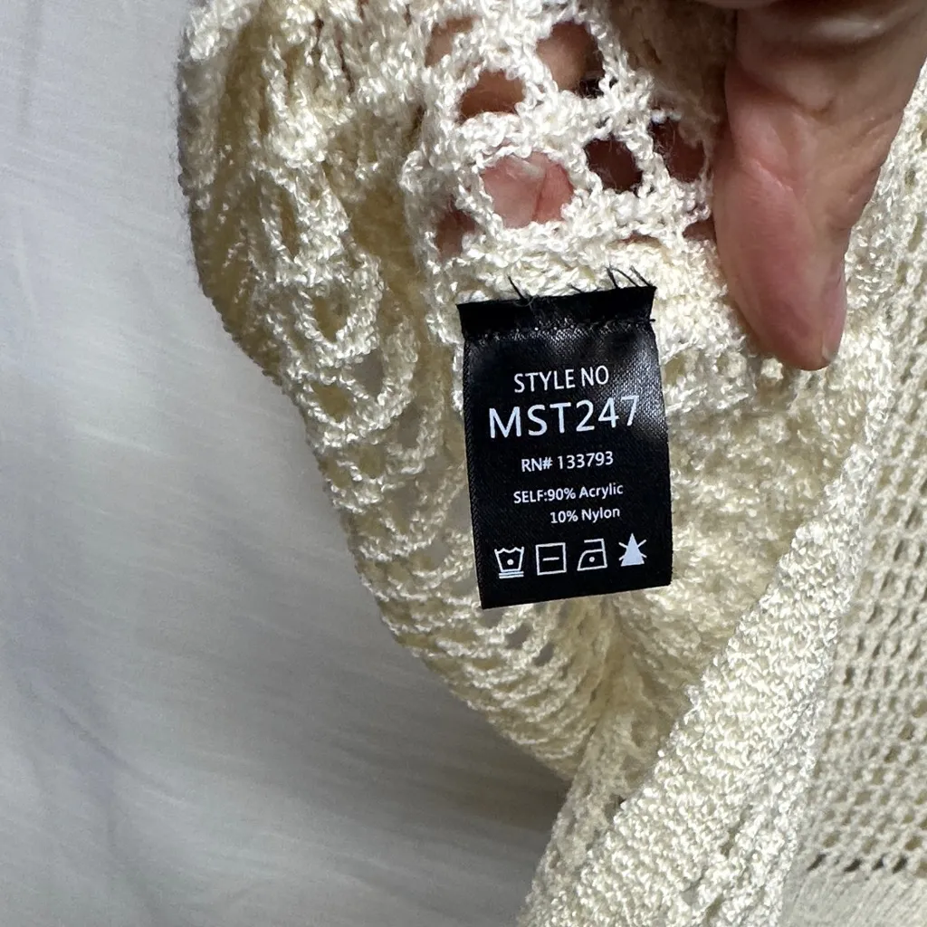 POL Women's Butter  Open-Knit Sweater - Image 5