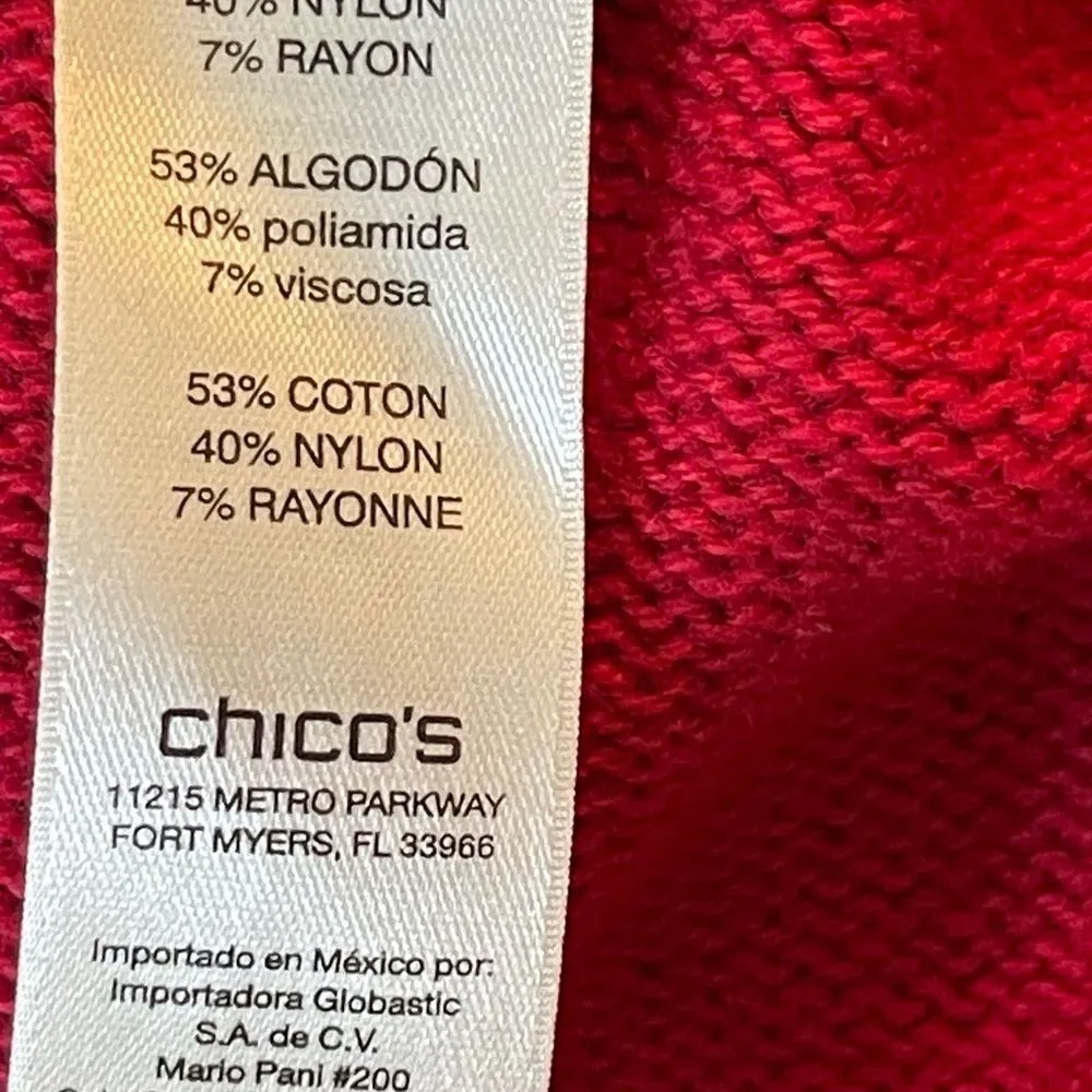 Chico's Cowl Neck Sweater Red‎ - Image 7