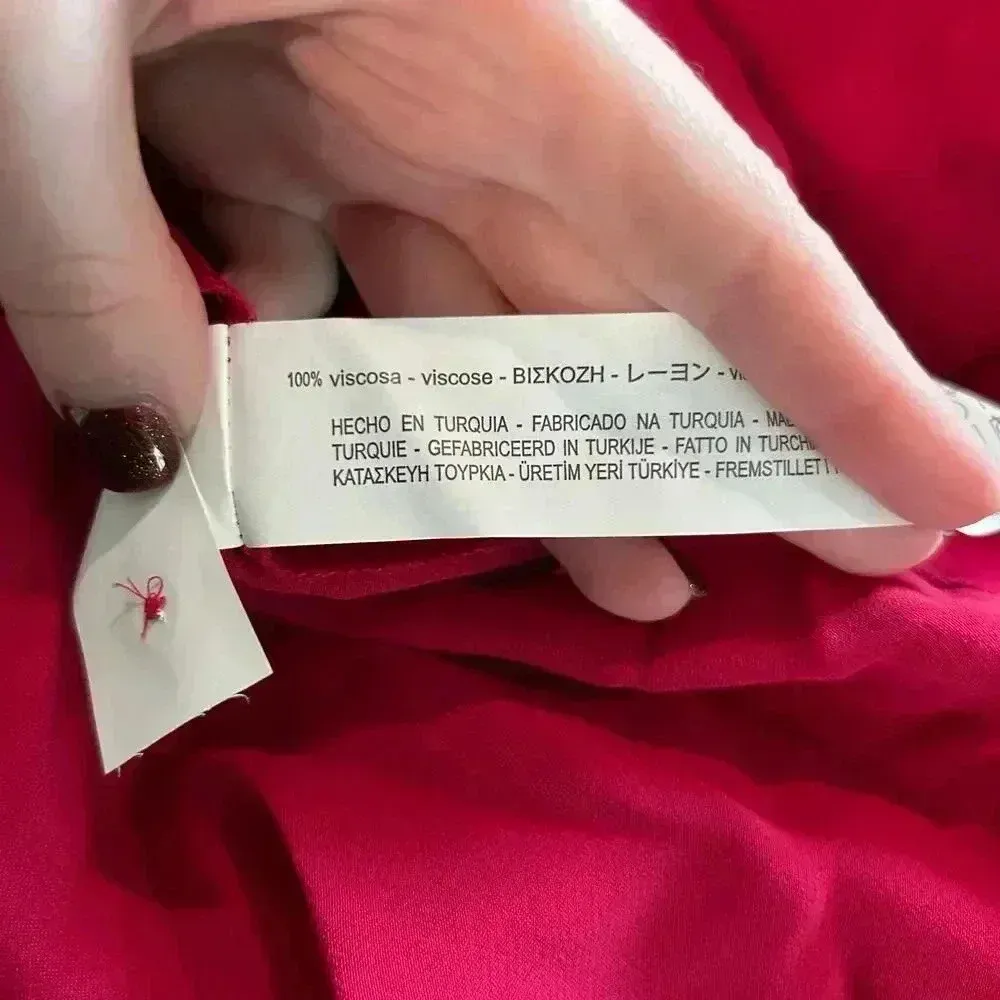 NWT Zara Bright Pink Satin Belted Long Sleeve Wrap Blazer Office Work Size XS - Image 4