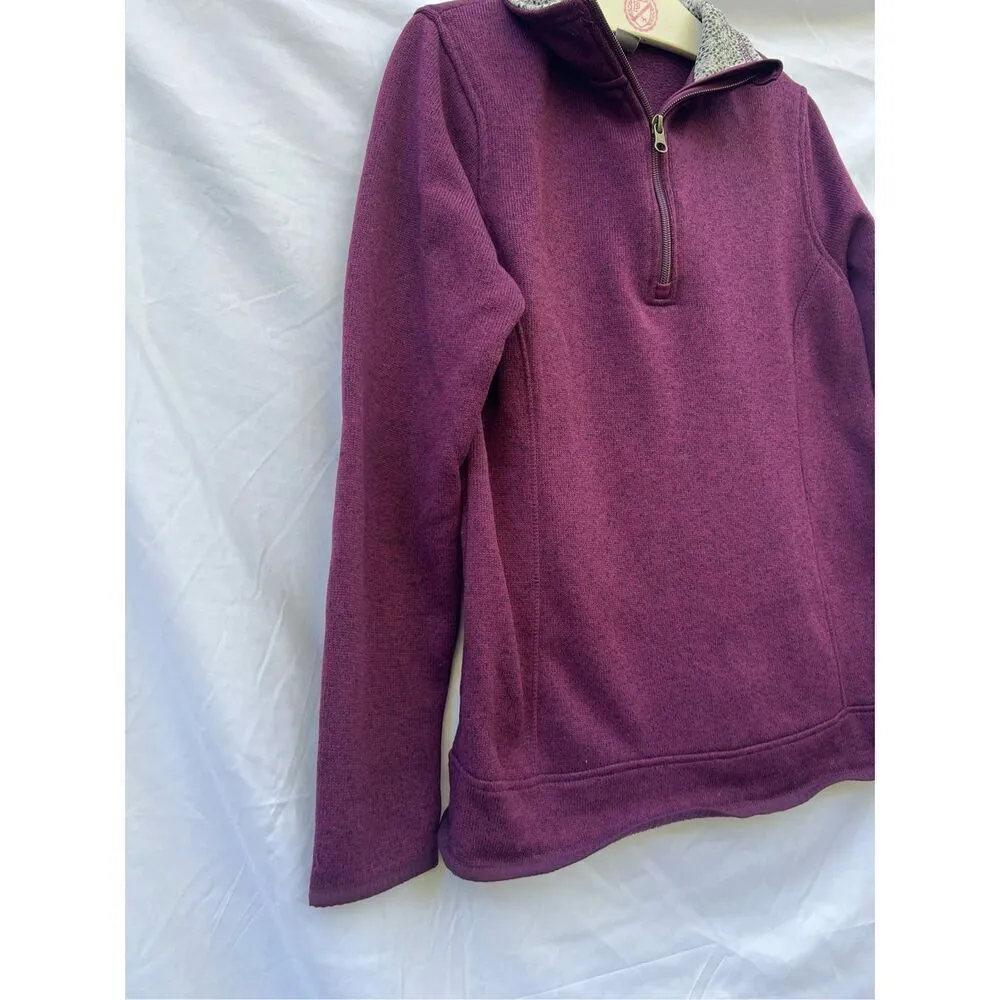 Eddie Bauer Purple 1/4 Zip Pullover Sweater Woman’s Size Medium - Image 3