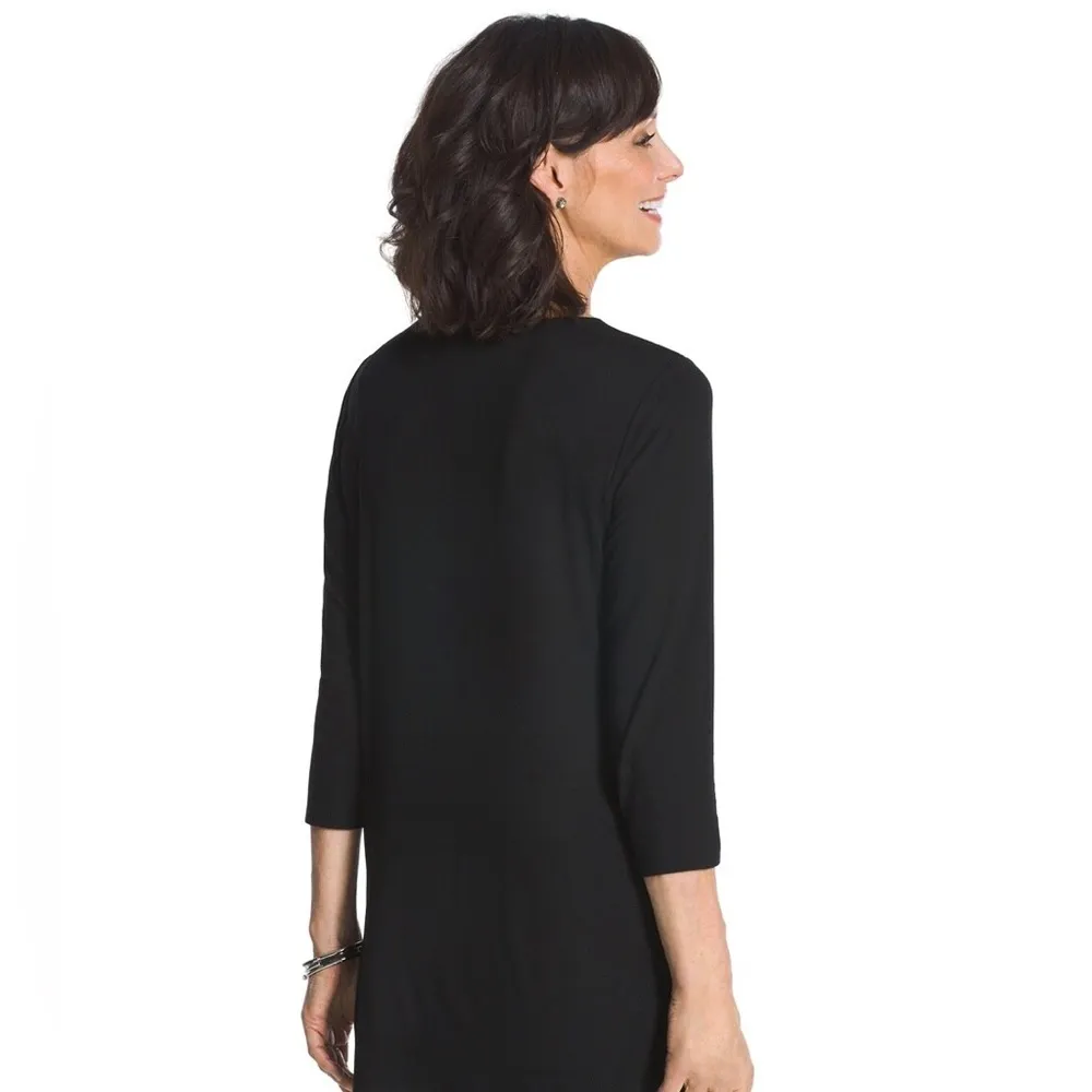 Zenergy by Chico’s Janelle Dot Print Tunic Top EUC Sz 16 3/4 Sleeves Stretch - Image 15