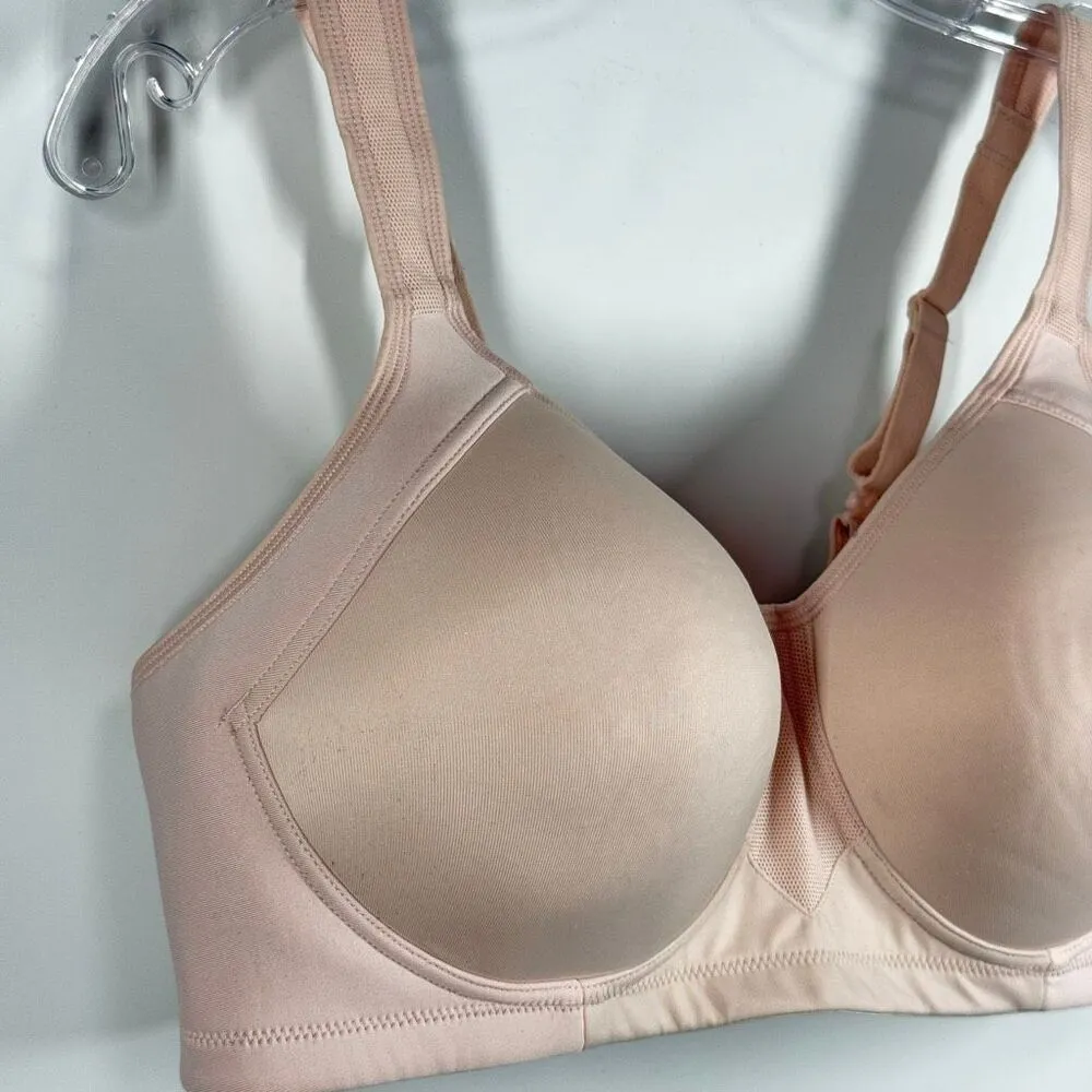 C 37 Vanity Fair Full-Figure Wireless Sports Bra 71500 Sheer Quartz size 38C - Image 2