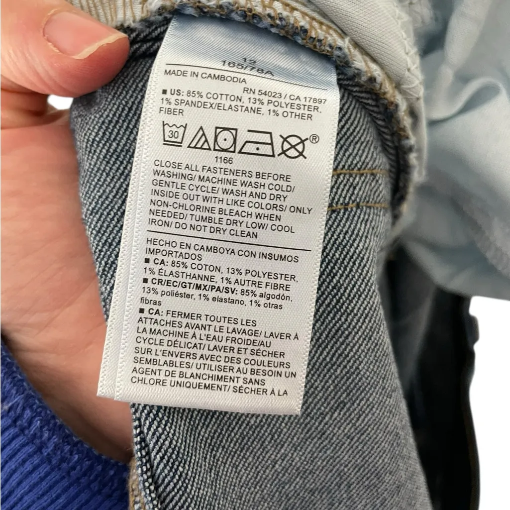 Old Navy Dark Blue Slim Jeans Mid-Rise WOW Boyfriend 12 NWT - Image 3