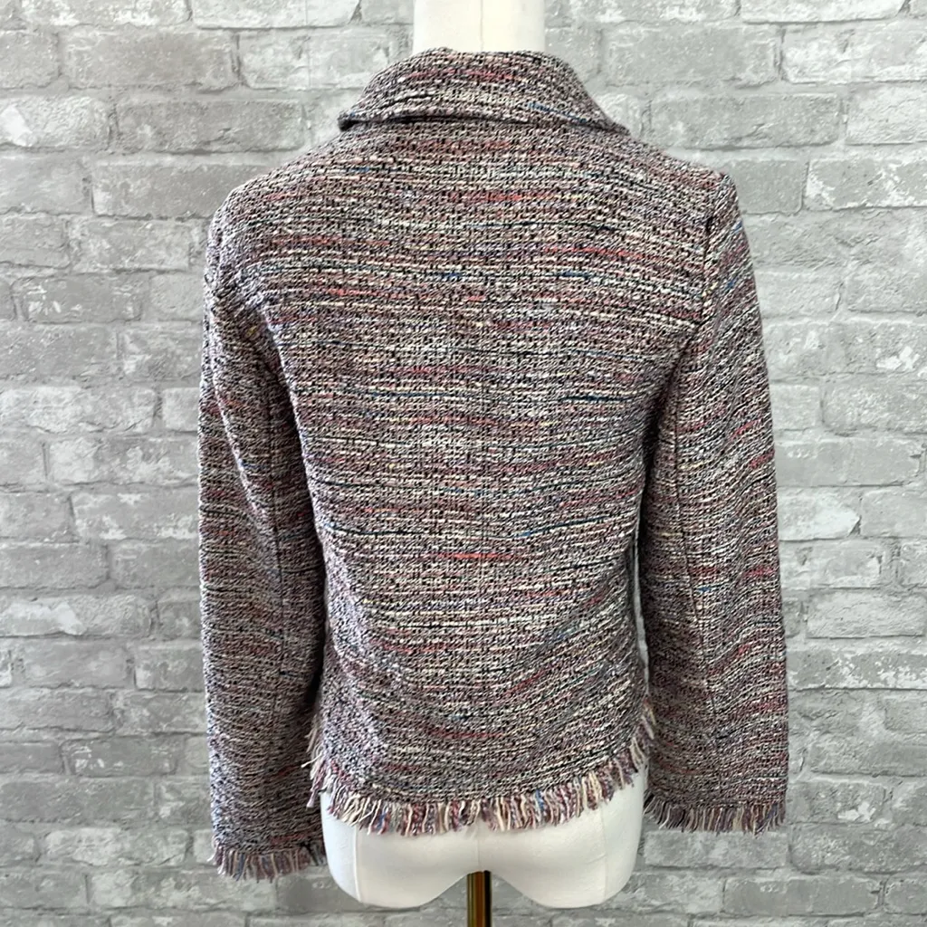 Cupcakes & Cashmere Canter Tweed Moto Jacket Pink - Image 5
